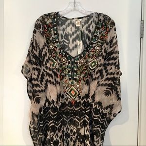 Stunning long beaded cover up